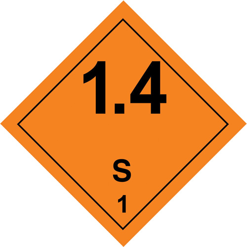 Hazardous Material Handling Labels, 4" L x 4" W, Black on Orange Absolute Business Supply