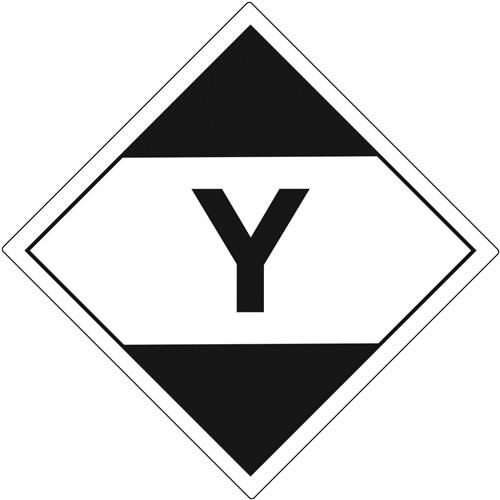 "Y" Limited Quantity Air Shipping Labels, 4" L x 4" W, Black on White Absolute Business Supply