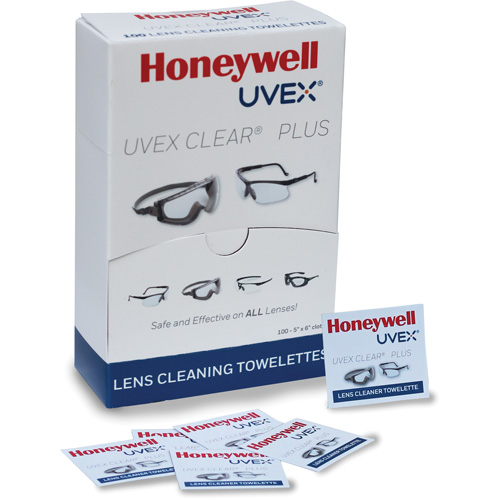 Uvex&reg; Clear&reg; Plus Towelettes, 5.25" x 8", Pack Of 100 Absolute Business Supply