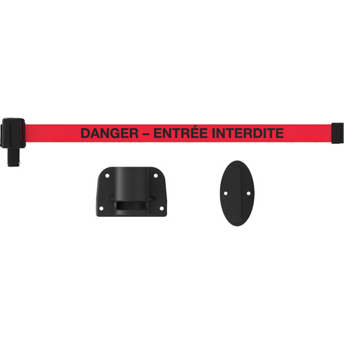 Plus Wall Mount Barrier System, Plastic, Screw Mount, 15', Red Tape Absolute Business Supply