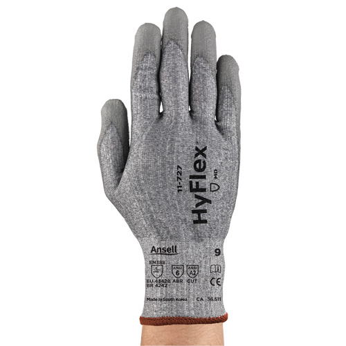 HyFlex&reg; 11-727 Series Cut Resistant Gloves, Size 7, 15 Gauge, Polyurethane Coated, Intercept Shell, ASTM ANSI Level A2/EN 388 Level B Absolute Business Supply