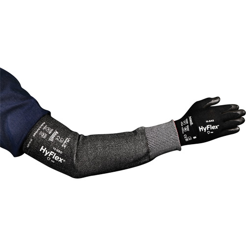 Manchon large r&eacute;sistant aux coupures HyFlex s&eacute;rie 11-280, Intercept, 12", ASTM ANSI niveau A4, Gris Absolute Business Supply