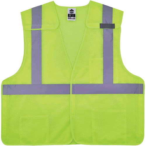 GloWear 8217BA Breakaway Mesh Safety Vest, High Visibility Lime-Yellow, Medium/Small, Polyester Absolute Business Supply