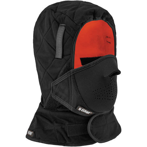 N-Ferno&reg; 3-Layer Winter Hard Hat Liner with Mouthpiece, Fleece Lining, One Size, Black Absolute Business Supply