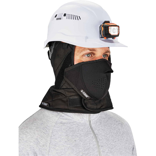 N-Ferno&reg; 3-Layer Winter Hard Hat Liner with Mouthpiece, Fleece Lining, One Size, Black Absolute Business Supply