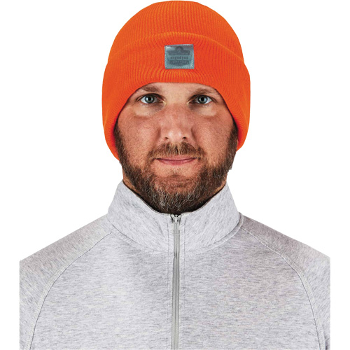 Bonnet en tricot c&ocirc;tel&eacute; N-Ferno, Taille unique, Orange Absolute Business Supply