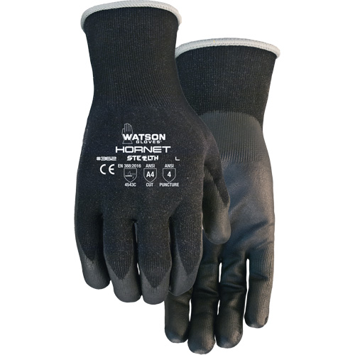 Gants r&eacute;sistants aux coupures Stealth Hornet, Taille Petit, Calibre 18, Rev&ecirc;tement Mousse de nitrile, Enveloppe en Fibre de verre/PEHP/Nylon/Spandex, ASTM ANSI niveau A4/EN 388 niveau 5 Absolute Business Supply