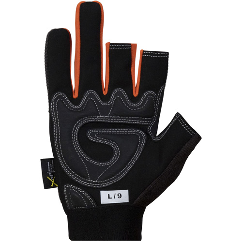 Gants de cadreurs avec doigts d&eacute;couverts Clutch Gear, Paume Synth&eacute;tique, Taille Petit Absolute Business Supply