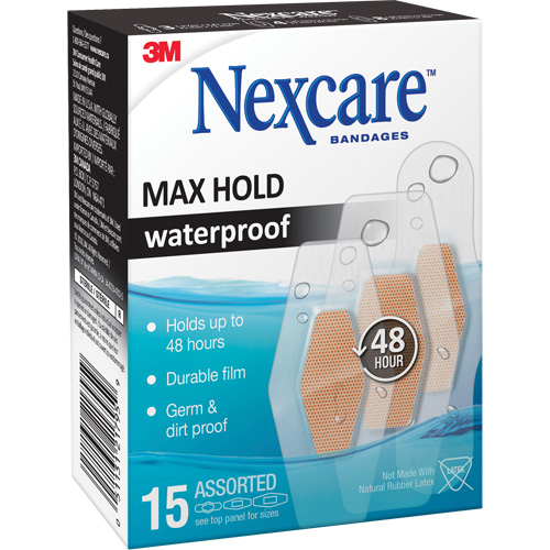 Pansements imperm&eacute;ables &agrave; tenue maximale Nexcare, Assorti, Plastique, St&eacute;rile Absolute Business Supply