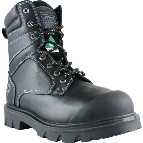 Boomerang Work Boots, Leather, Steel Toe, Size 7, Impermeable Absolute Business Supply