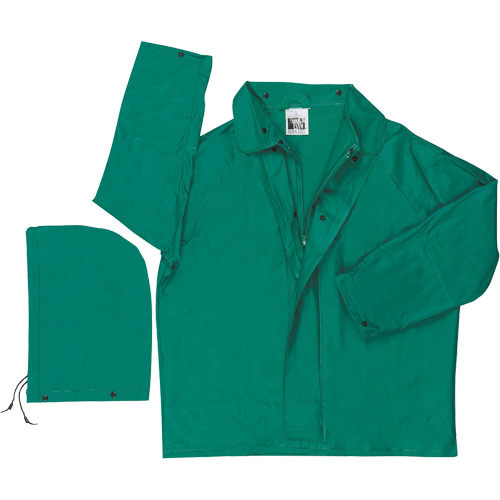 Dominator Limited Flammability Rain Jacket, Polyester/PVC, 3X-Large, Green Absolute Business Supply