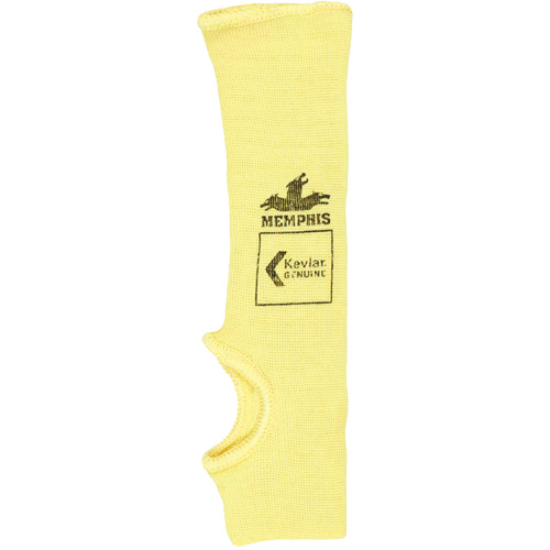 Manchon simple de s&eacute;curit&eacute; r&eacute;sistant &agrave; la coupure Cut Pro, Kevlar, 10", ASTM ANSI niveau A2, Jaune Absolute Business Supply