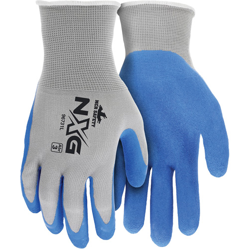 Gants enduits NXG, Grand, R&ecirc;vetement Latex de caoutchouc, Calibre 13, Enveloppe en Nylon Absolute Business Supply