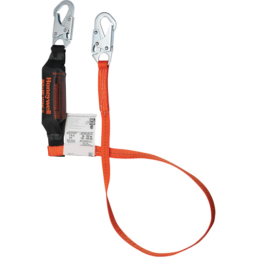 Titan Shock-Absorbing Lanyard, 6', Locking Snap Hook Center, Locking Snap Hook Leg Ends, Polyester Absolute Business Supply