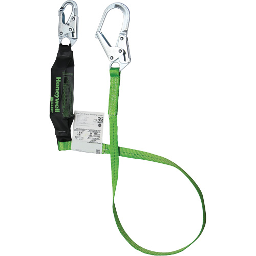 Miller&reg; HP Shock-Absorbing Lanyard, 6', Locking Rebar Hook Center, Locking Snap Hook Leg Ends, Polyester Absolute Business Supply