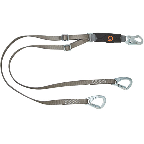 V-Series Tie-Back Lanyard, 6', Carabiner Center, Snap Hook Leg Ends, Nylon Absolute Business Supply