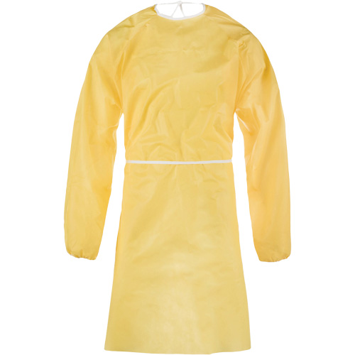 ChemMax&reg; 1 Gown, One Size, Yellow, Polyethylene/Polypropylene Absolute Business Supply