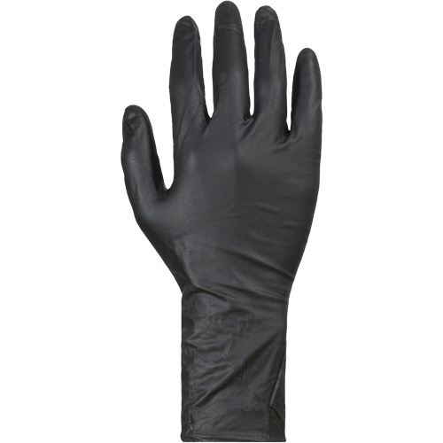 KeepKleen&reg; Disposable Gloves, Large, Nitrile, 8-mil, Powder-Free, Black Absolute Business Supply