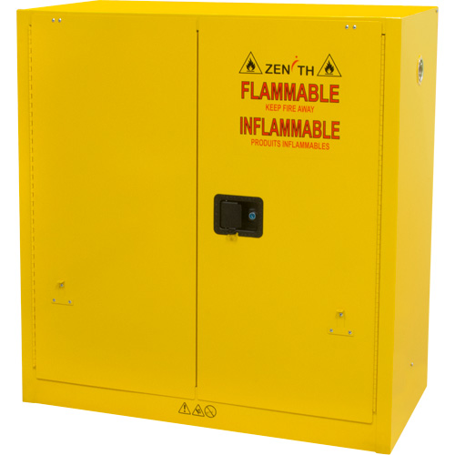 Flammable Storage Cabinet, 30 gal., 2 Door, 43" W x 44" H x 18" D Absolute Business Supply