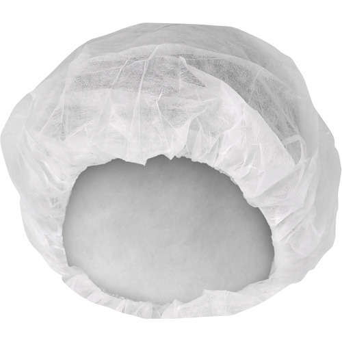 KleenGuard A10 Light-Duty Bouffant Caps, SMMMS, 21", White Absolute Business Supply