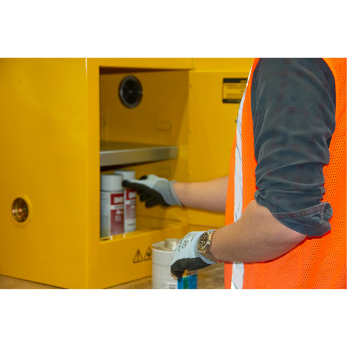 Flammable Storage Cabinet, 4 gal., 1 Door, 17" W x 22" H x 18" D Absolute Business Supply