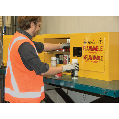 Flammable Storage Cabinet, 12 gal., 2 Door, 43" W x 18" H x 18" D Absolute Business Supply
