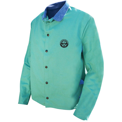 Veste de soudage Gander Brand Banox FR, Coton, Grand, Vert Absolute Business Supply