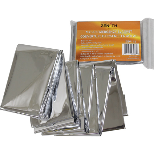 Couverture d'urgence, Polyester aluminis&eacute; Absolute Business Supply