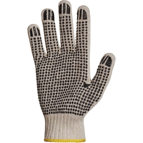 Sure Grip&reg; PVC Dotted String Knit Glove, Poly/Cotton, Single Sided, 7 Gauge, X-Small Absolute Business Supply