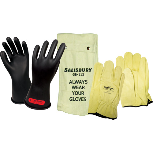Salisbury  Electrical-Insulating Glove Kit, ASTM Class 0, Size 9, 11" L Absolute Business Supply