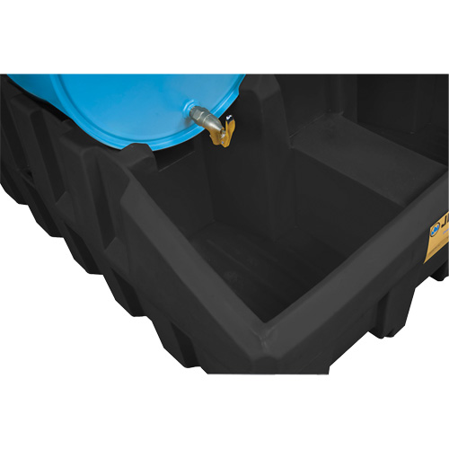 EcoPolyBlend Drum Management Base, 59" L x 49" W x 26" H, 66 US gal. Capacity Absolute Business Supply
