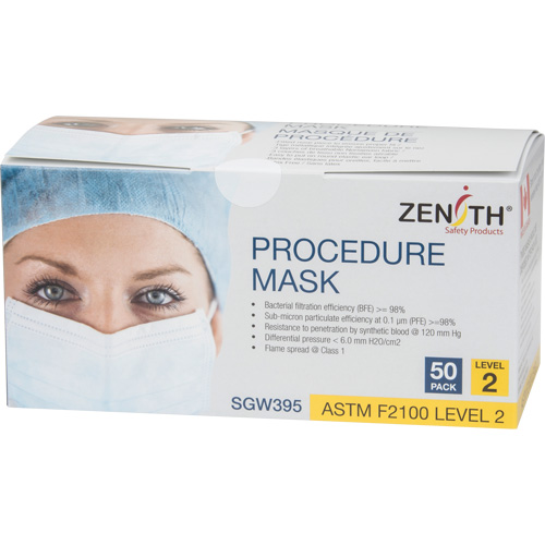 Masques d'intervention jetables, ASTM F2100 Niveau 2, Classe 1 Absolute Business Supply