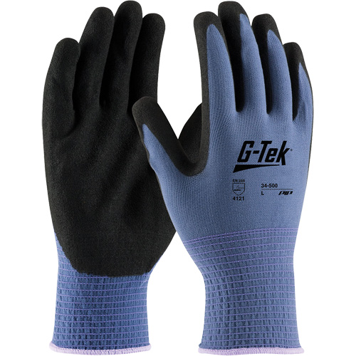 Gants enduits G-Tek GP, Petit, R&ecirc;vetement Nitrile, Calibre 13, Enveloppe en Nylon Absolute Business Supply