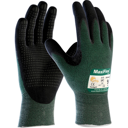 ATG MaxiFlex&reg; Cut Gloves, Size Small, 15 Gauge, Foam Nitrile Coated, Engineered Yarn Shell, ASTM ANSI Level A2/EN 388 Level 3/EN 388 Level B Absolute Business Supply