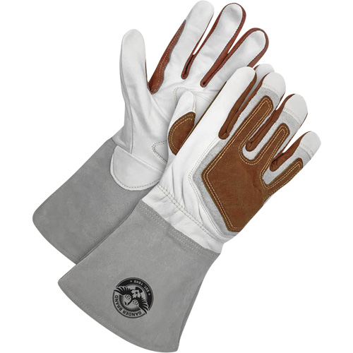 Gants de soudage &agrave; l'arc TIG Gander Brand avec renfort thermique, Cuir fleur de ch&egrave;vre, Taille Petit Absolute Business Supply