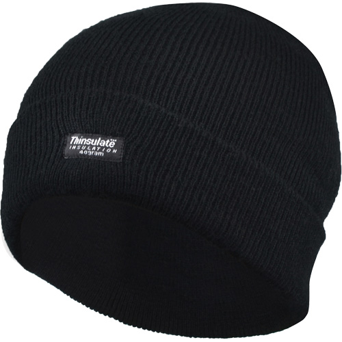 Tuque doubl&eacute;e &agrave; rebord, Doublure en Thinsulate, Taille unique, Noir Absolute Business Supply