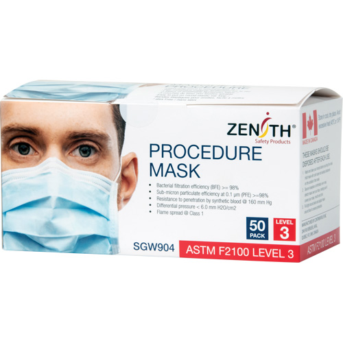 Masques d'intervention jetables, ASTM F2100 Niveau 3, Classe 1 Absolute Business Supply