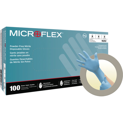 N20 Disposable Gloves, Small, Nitrile, 4.7-mil, Powder-Free, Blue Absolute Business Supply