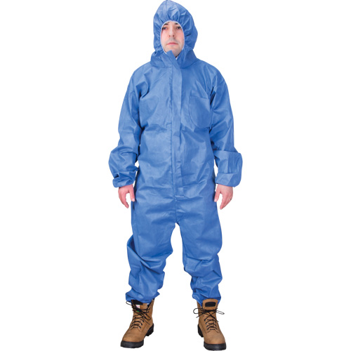 Hooded Coveralls, 2X-Large, Blue, SMS Absolute Business Supply