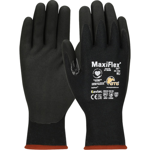 ATG MaxiFlex&reg; Cut Touchscreen Compatible Gloves, Size X-Small, 15 Gauge, Foam Nitrile Coated, Polyester/Kevlar&reg; Shell, ASTM ANSI Level A4/EN 388 Level 3/EN 388 Level D Absolute Business Supply