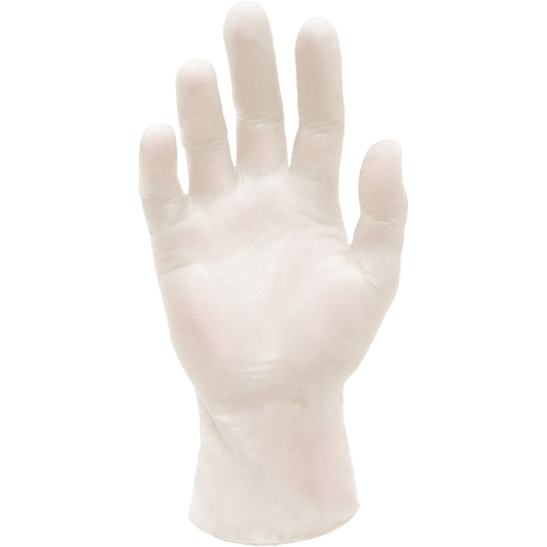 Gants d'examen m&eacute;dical synth&eacute;tiques extensibles, Grand, Vinyle, 5 mils, Sans poudre, Blanc, Classe 2 Absolute Business Supply