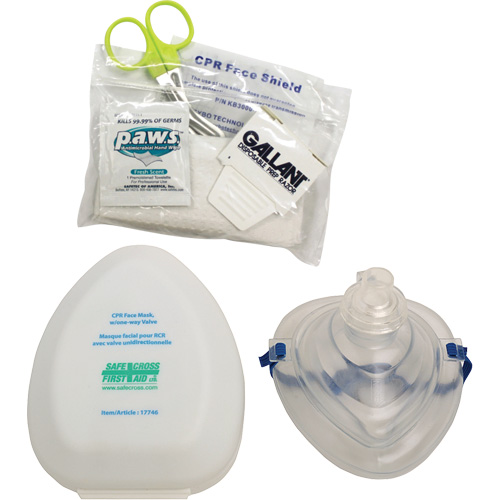 Ensemble de masque RCR de poche et accessoires, Masque r&eacute;utilisable, Classe 2 Absolute Business Supply