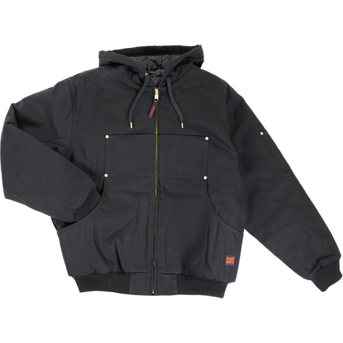 Hooded Duck Bomber Jacket, Men's, Small, Black Absolute Business Supply