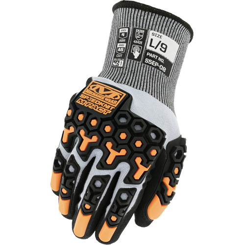 SpeedKnit M-Pact&reg; Cut-Resistant Impact Gloves, Size 7/Small, 18 Gauge, Nitrile Coated, HPPE/Tungsten Shell, ASTM ANSI Level A5/EN 388 Level E Absolute Business Supply
