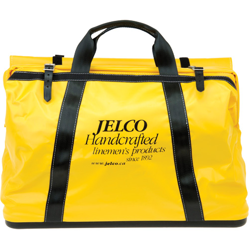 Sac de transport avec rev&ecirc;tement en vinyle, Nylon, Noir/Jaune Absolute Business Supply