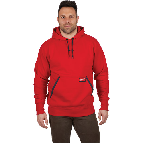 Heavy-Duty Pullover Hoodie, Men's, Small, Red Absolute Business Supply