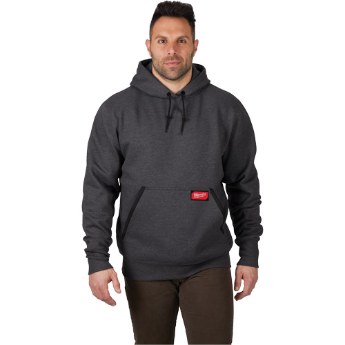 Heavy-Duty Pullover Hoodie, Men's, Small, Grey Absolute Business Supply