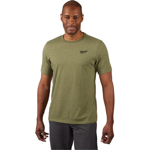 Hybrid Work Tee Shirt, Men's, Small, Green Absolute Business Supply