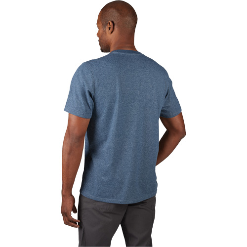 Hybrid Work Tee Shirt, Men's, Small, Blue Absolute Business Supply