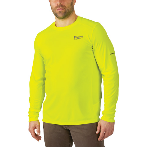 Workskin Lightweight High Visibility Shirt, Men's, Small, Yellow Absolute Business Supply